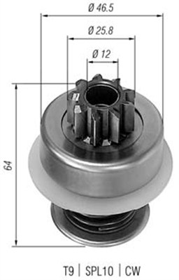 MAGNETI MARELLI 940113020015 Pignone, Motorino d'avviamento-Pignone, Motorino d'avviamento-Ricambi Euro