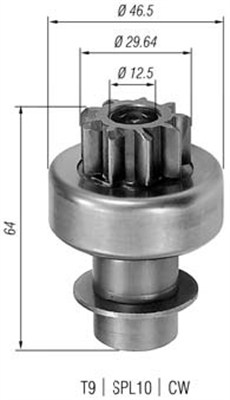 MAGNETI MARELLI 940113020043 Pignone, Motorino d'avviamento-Pignone, Motorino d'avviamento-Ricambi Euro