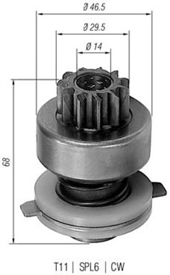 MAGNETI MARELLI 940113020048 Pignone, Motorino d'avviamento-Pignone, Motorino d'avviamento-Ricambi Euro