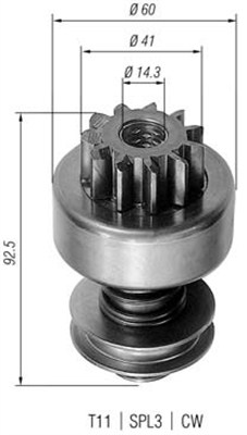 MAGNETI MARELLI 940113020059 Pignone, Motorino d'avviamento-Pignone, Motorino d'avviamento-Ricambi Euro