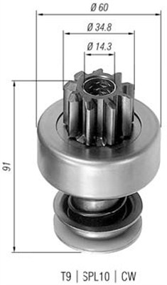 MAGNETI MARELLI 940113020075 Pignone, Motorino d'avviamento