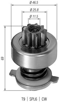 MAGNETI MARELLI 940113020115 Pignone, Motorino d'avviamento