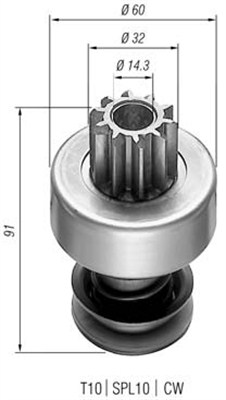 MAGNETI MARELLI 940113020143 Pignone, Motorino d'avviamento