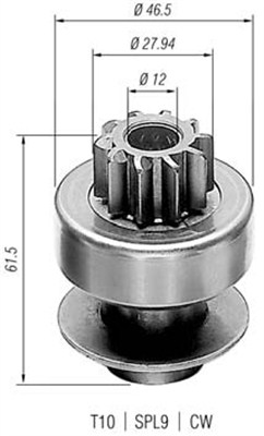 MAGNETI MARELLI 940113020165 Pignone, Motorino d'avviamento-Pignone, Motorino d'avviamento-Ricambi Euro