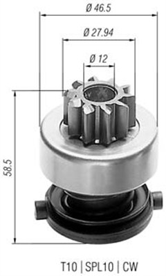 MAGNETI MARELLI 940113020169 Pignone, Motorino d'avviamento-Pignone, Motorino d'avviamento-Ricambi Euro