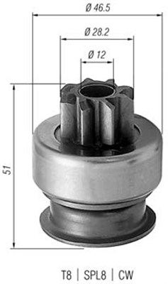 MAGNETI MARELLI 940113020176 Pignone, Motorino d'avviamento-Pignone, Motorino d'avviamento-Ricambi Euro