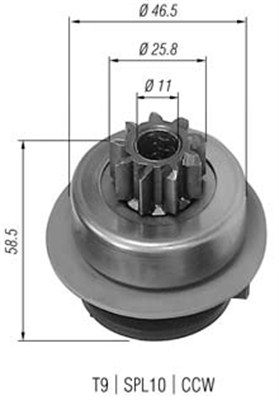 MAGNETI MARELLI 940113020186 Pignone, Motorino d'avviamento-Pignone, Motorino d'avviamento-Ricambi Euro