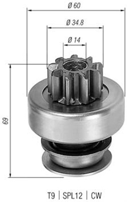 MAGNETI MARELLI 940113020215 Pignone, Motorino d'avviamento-Pignone, Motorino d'avviamento-Ricambi Euro