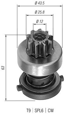 MAGNETI MARELLI 940113020231 Pignone, Motorino d'avviamento-Pignone, Motorino d'avviamento-Ricambi Euro