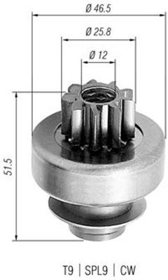 MAGNETI MARELLI 940113020240 Pignone, Motorino d'avviamento