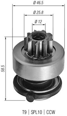 MAGNETI MARELLI 940113020255 Pignone, Motorino d'avviamento