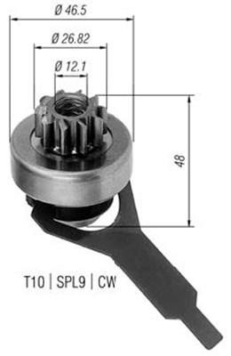 MAGNETI MARELLI 940113020268 Pignone, Motorino d'avviamento