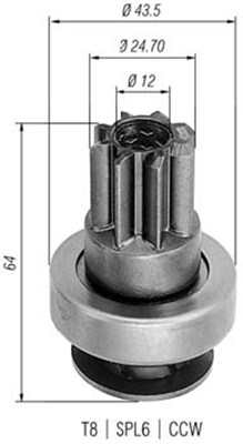 MAGNETI MARELLI 940113020277 Pignone, Motorino d'avviamento-Pignone, Motorino d'avviamento-Ricambi Euro