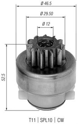 MAGNETI MARELLI 940113020283 Pignone, Motorino d'avviamento-Pignone, Motorino d'avviamento-Ricambi Euro