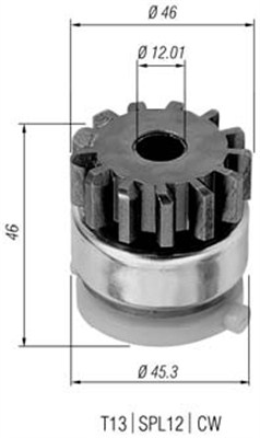 MAGNETI MARELLI 940113020294 Pignone, Motorino d'avviamento