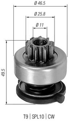 MAGNETI MARELLI 940113020301 Pignone, Motorino d'avviamento-Pignone, Motorino d'avviamento-Ricambi Euro