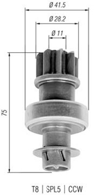 MAGNETI MARELLI 940113020316 Pignone, Motorino d'avviamento-Pignone, Motorino d'avviamento-Ricambi Euro