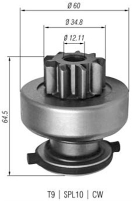 MAGNETI MARELLI 940113020349 Pignone, Motorino d'avviamento-Pignone, Motorino d'avviamento-Ricambi Euro