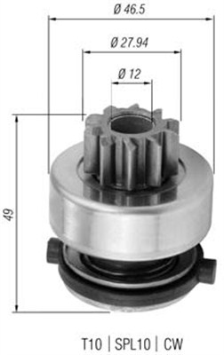 MAGNETI MARELLI 940113020357 Pignone, Motorino d'avviamento-Pignone, Motorino d'avviamento-Ricambi Euro