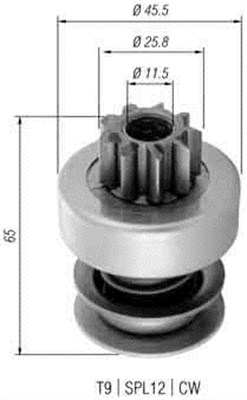 MAGNETI MARELLI 940113020364 Pignone, Motorino d'avviamento-Pignone, Motorino d'avviamento-Ricambi Euro