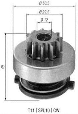 MAGNETI MARELLI 940113020366 Pignone, Motorino d'avviamento-Pignone, Motorino d'avviamento-Ricambi Euro