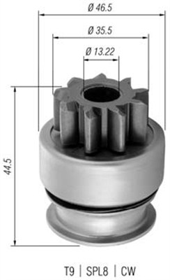 MAGNETI MARELLI 940113020369 Pignone, Motorino d'avviamento-Pignone, Motorino d'avviamento-Ricambi Euro