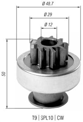 MAGNETI MARELLI 940113020387 Pignone, Motorino d'avviamento