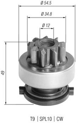 MAGNETI MARELLI 940113020390 Pignone, Motorino d'avviamento-Pignone, Motorino d'avviamento-Ricambi Euro