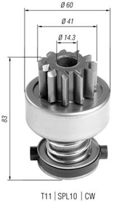 MAGNETI MARELLI 940113020404 Pignone, Motorino d'avviamento-Pignone, Motorino d'avviamento-Ricambi Euro