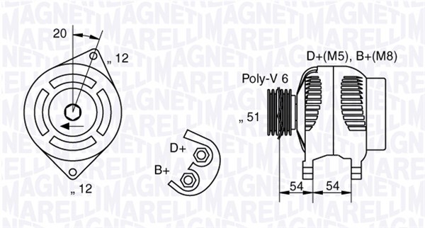 MAGNETI MARELLI 063321836010 Alternatore-Alternatore-Ricambi Euro