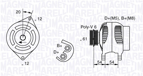 MAGNETI MARELLI 063321826010 Alternatore