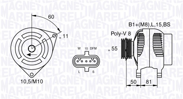 MAGNETI MARELLI 063535550050 Alternatore-Alternatore-Ricambi Euro