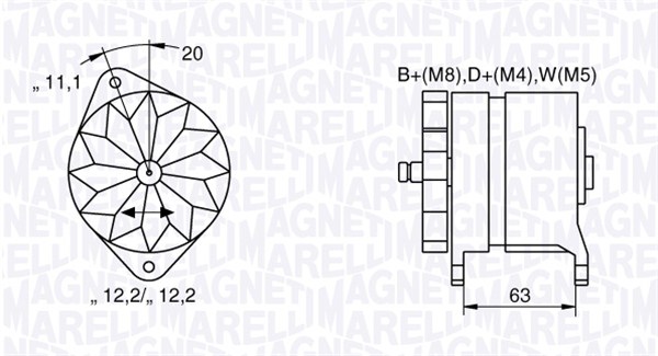 MAGNETI MARELLI 063534690480 Alternatore