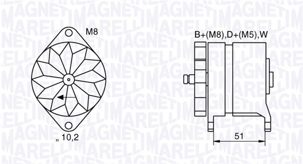 MAGNETI MARELLI 063534882060 Alternatore-Alternatore-Ricambi Euro