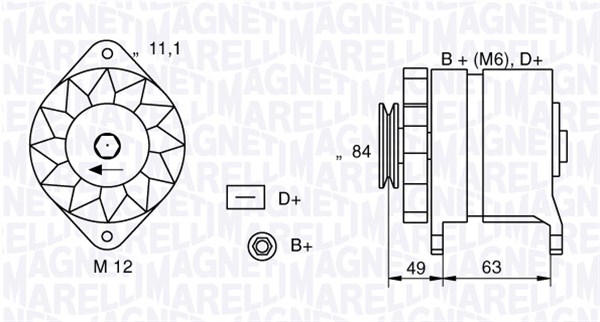 MAGNETI MARELLI 063321044010 Alternatore-Alternatore-Ricambi Euro