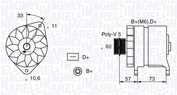 MAGNETI MARELLI 063321156010 Alternatore-Alternatore-Ricambi Euro