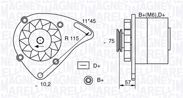 MAGNETI MARELLI 063321000010 Alternatore