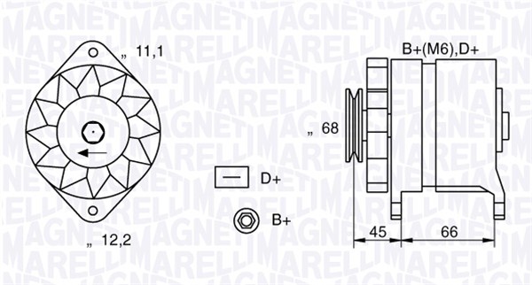 MAGNETI MARELLI 063321112010 Alternatore