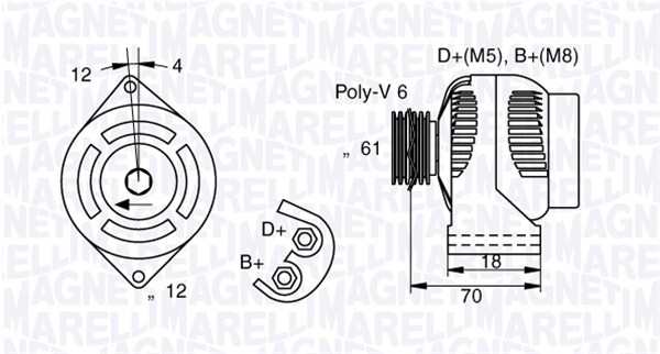 MAGNETI MARELLI 063377005010 Alternatore