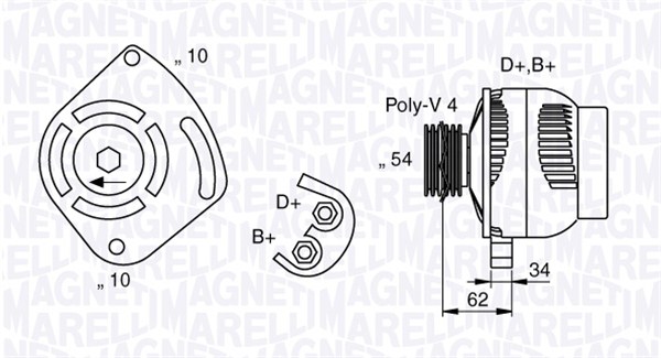 MAGNETI MARELLI 063377031010 Alternatore-Alternatore-Ricambi Euro