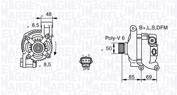 MAGNETI MARELLI 063377420010 Alternatore-Alternatore-Ricambi Euro