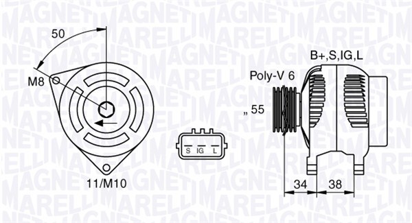 MAGNETI MARELLI 063377432010 Alternatore-Alternatore-Ricambi Euro