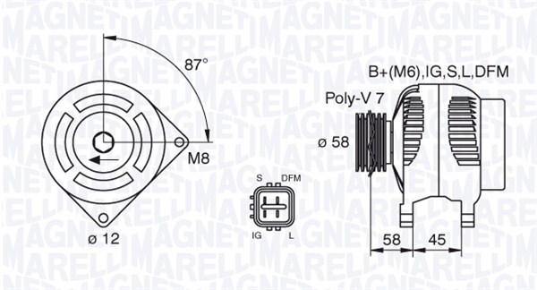 MAGNETI MARELLI 063377435010 Alternatore