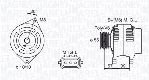 MAGNETI MARELLI 063377439010 Alternatore-Alternatore-Ricambi Euro