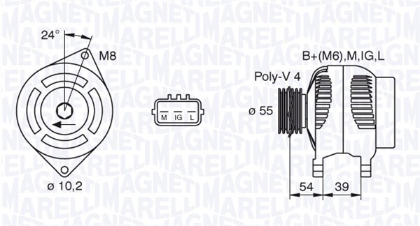 MAGNETI MARELLI 063377440010 Alternatore-Alternatore-Ricambi Euro