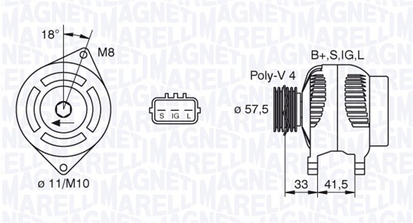 MAGNETI MARELLI 063377442010 Alternatore-Alternatore-Ricambi Euro