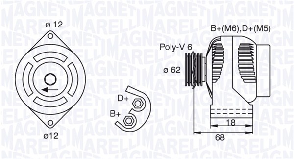 MAGNETI MARELLI 063377490010 Alternatore