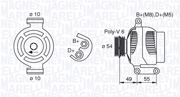 MAGNETI MARELLI 063377494010 Alternatore-Alternatore-Ricambi Euro