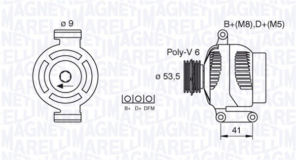 MAGNETI MARELLI 063377495010 Alternatore