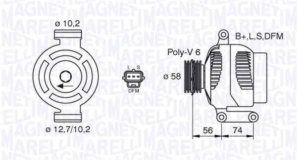 MAGNETI MARELLI 063380006010 Alternatore